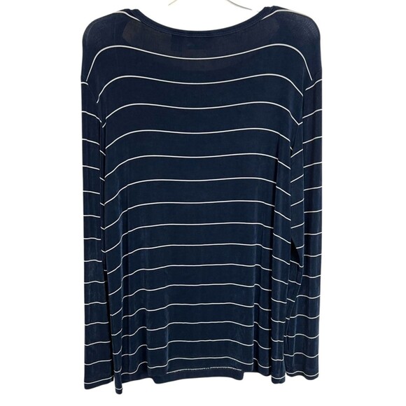 Chico's Travelers LS Slinky Knit Pullover Tunic Top  Size XL  (3)  Midnight Blue - Picture 2 of 5